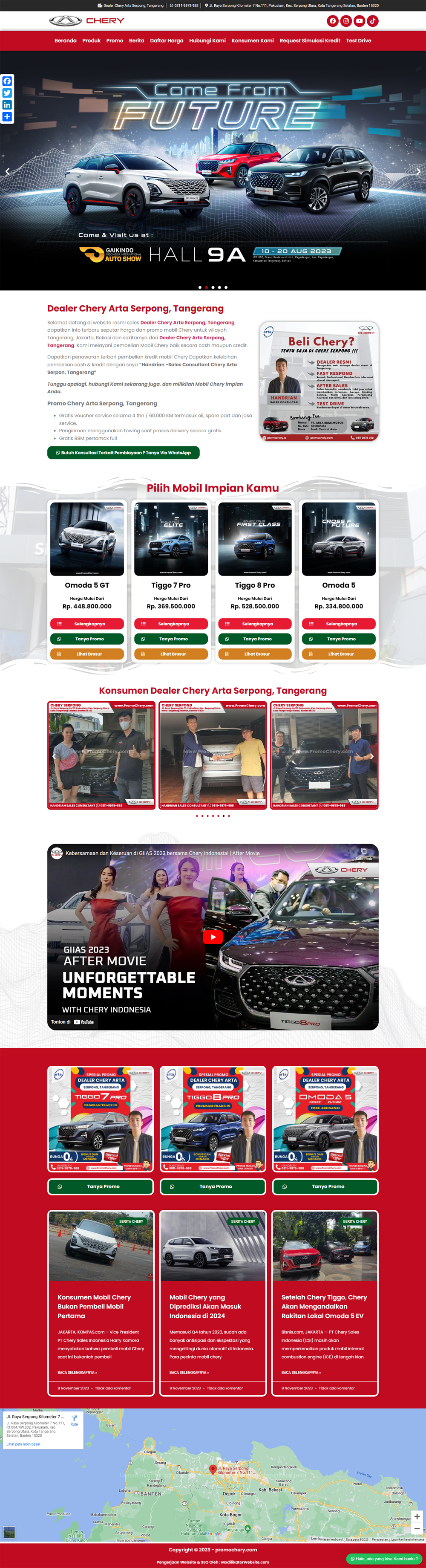 website sales mobil chery