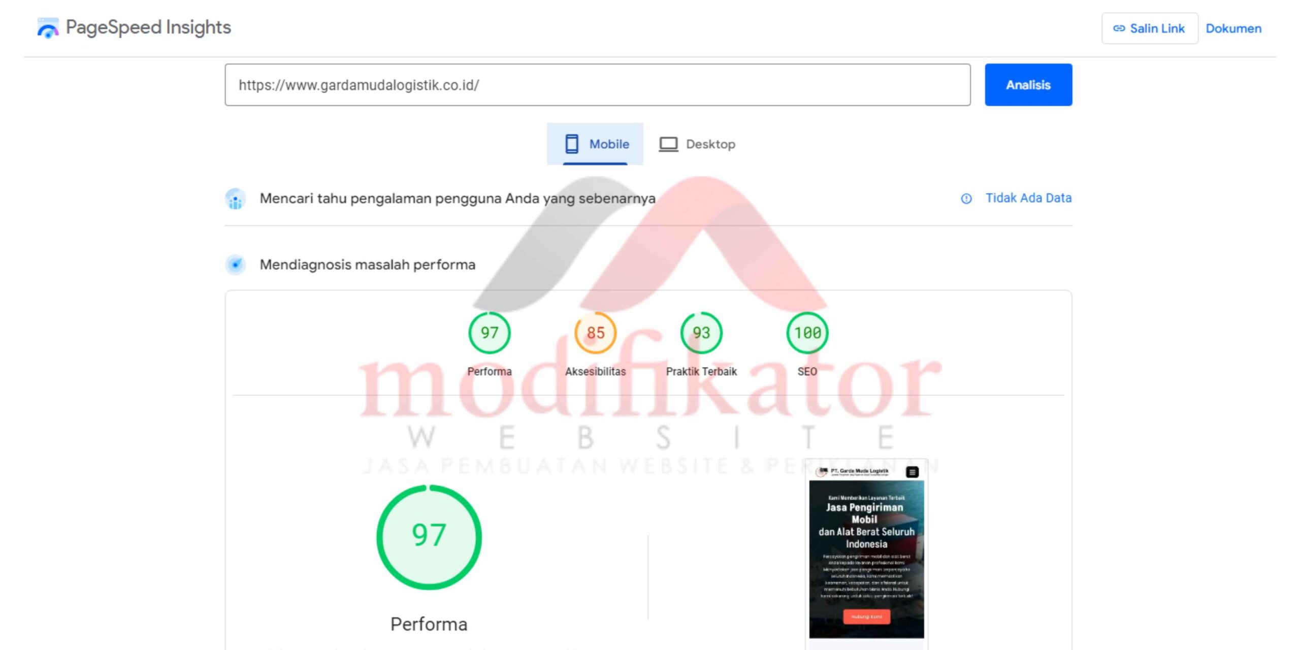 Performa Website Klien Modifikator Website (9)